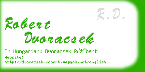 robert dvoracsek business card